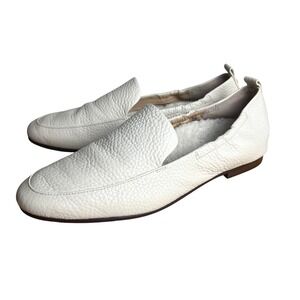 Vionic Amora Faux Shearling Fur Comfort Insole Cream Pebbled Leather Loafer Shoe